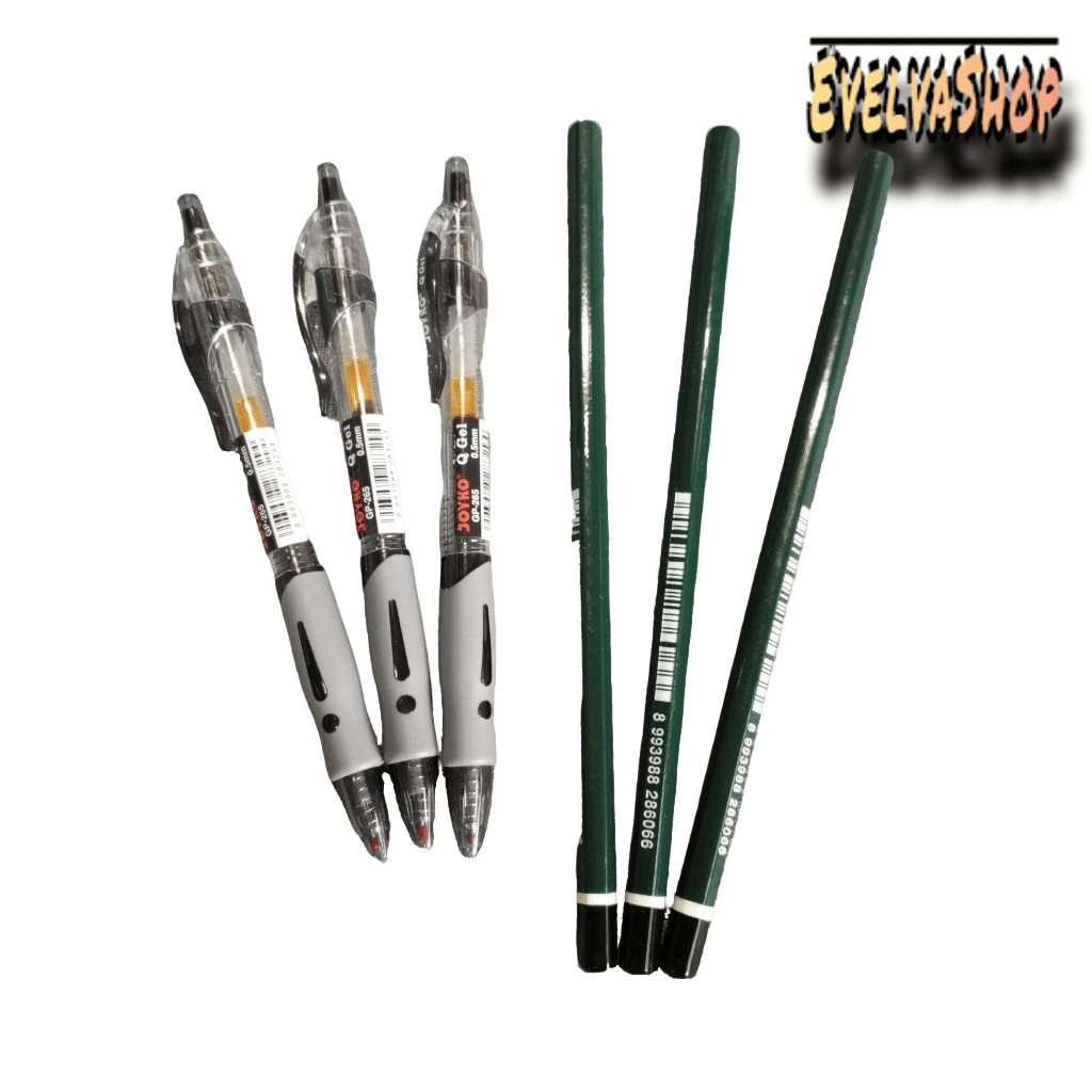 

Alat Tulis Set 3 Pcs Pulpen Gel Joyko & 3 Pcs Pensil 2B Joyko