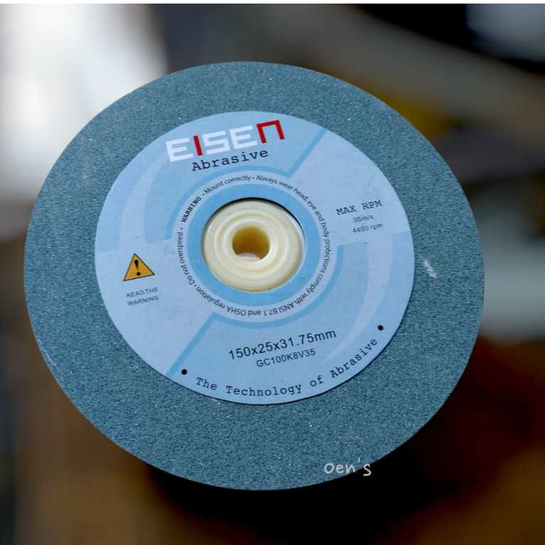 Batu gerinda batu asah batu widia 6 inch Hijau Green  tebal 1 inch untuk mesin gerinda duduk gerinda