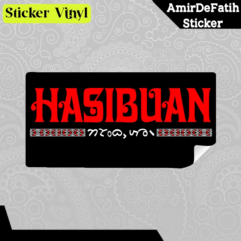 

Amir De Fatih Stiker Sticker Marga Batak Hasibuan Bahan Vynil Tahan Air Bisa Custom Satuan