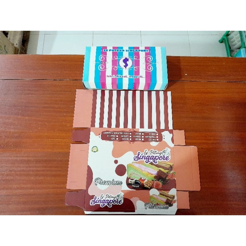 Kemasan Es Potong Singapore Kotak