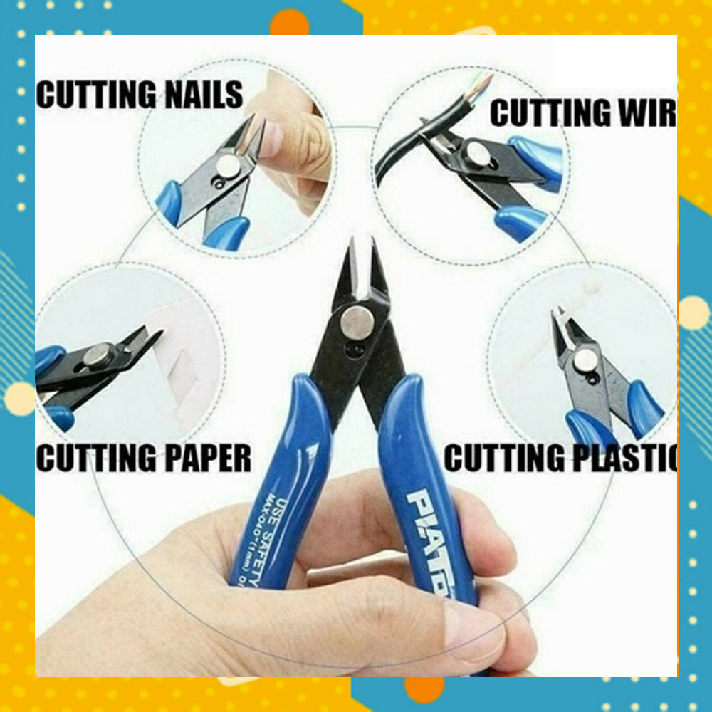Tang PEMOTONG KAWAT Tang Lancip Kabel Plato Mini Plier Wire Cutter Tang Biru Kecil PK0819B5