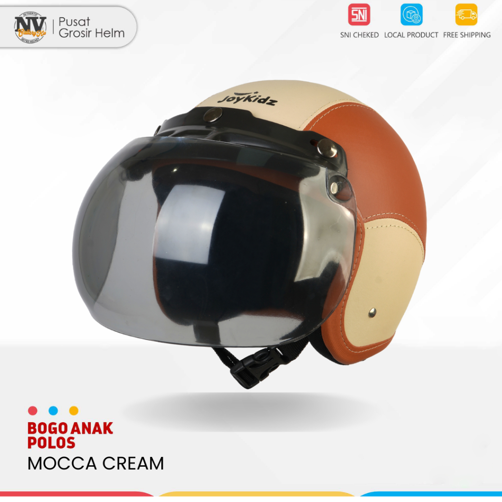 HELM BOGO RETRO ANAK 2 3 4 5 6 7 TAHUN FREE KACAMATA PORORO SEPEDA EDUKASI SNI LAKI LAKI PEREMPUAN W