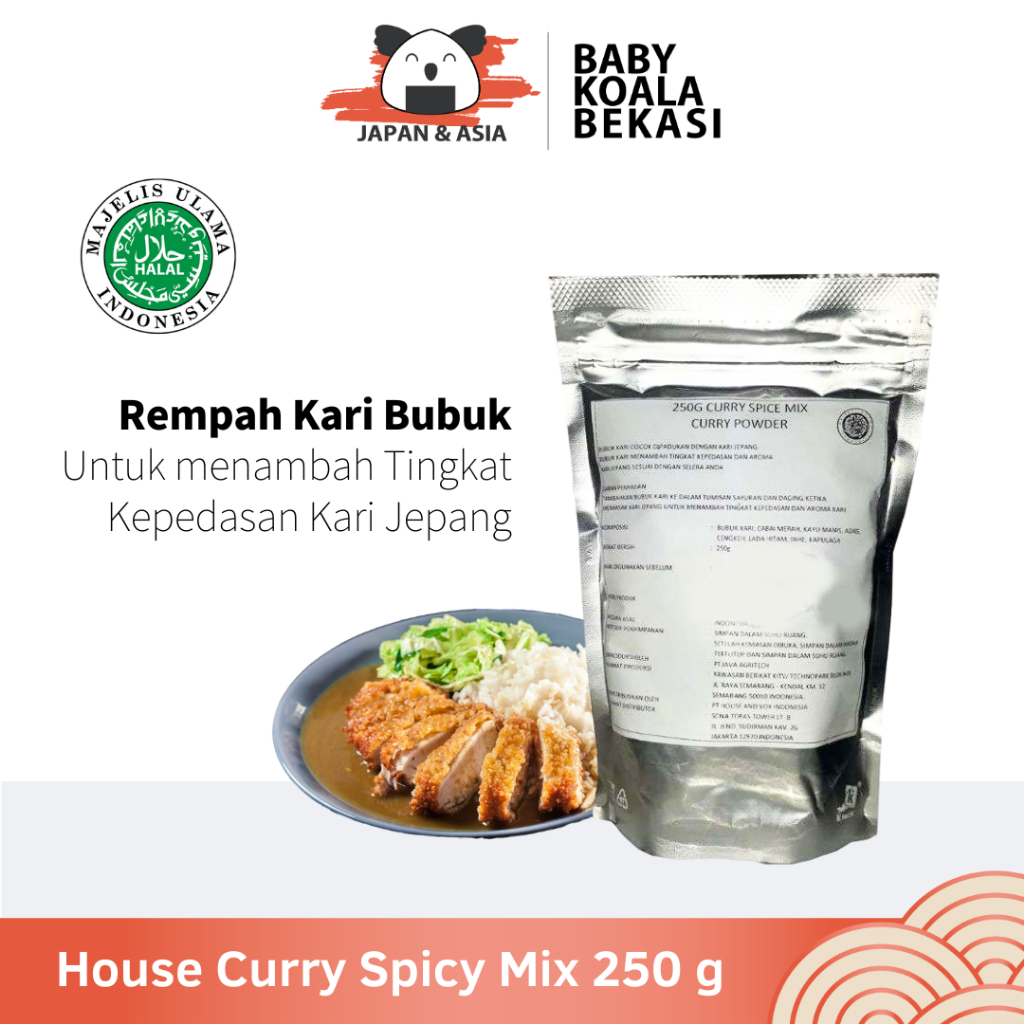 

HOUSE Japan Curry Spicy Mix Rempah Kari 250 g Halal │ Bubuk Kare Jepang Lokal - Bekasi
