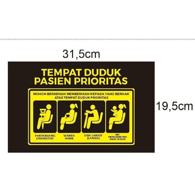

Stiker Tempat Duduk Prioritas - Stiker Prioritas Duduk - Stiker Vinyl