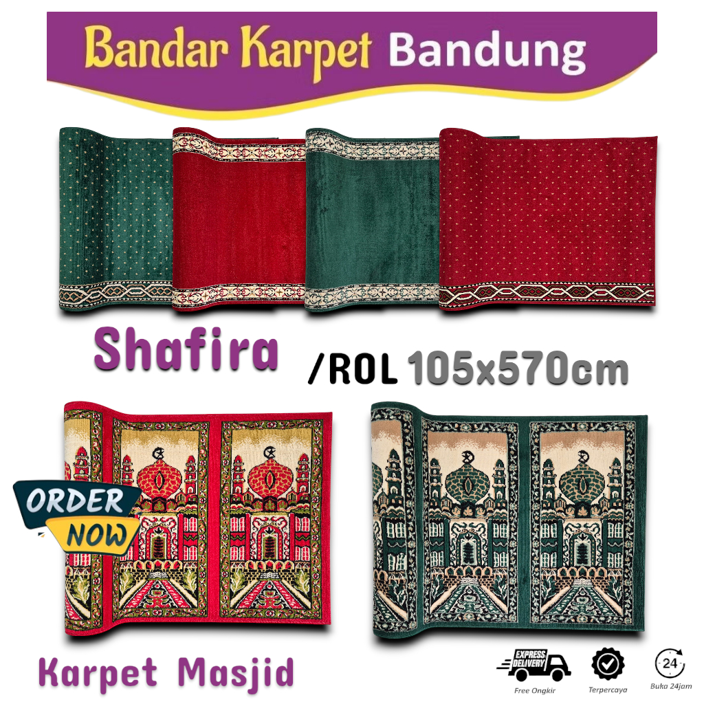 Sajadah Masjid/Karpet Masjid Shafira Tebal 9MM