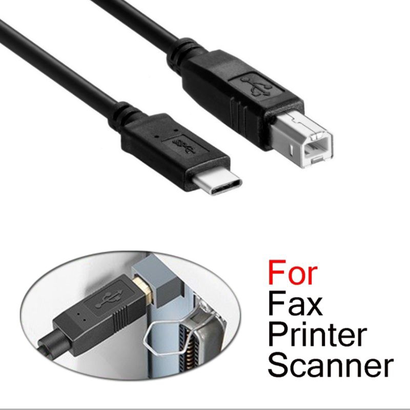 Kabel HP ke Printer Cetak foto dokumen dari HP anti ribet Kabel Type C ke Printer Kabel Type C USB C
