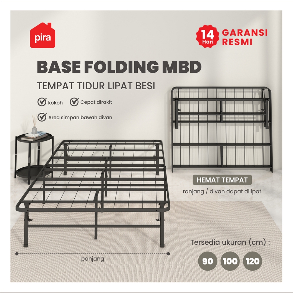 PIRA - BASE FOLDING MBD Dipan Besi / Ranjang / Tempat Tidur Besi