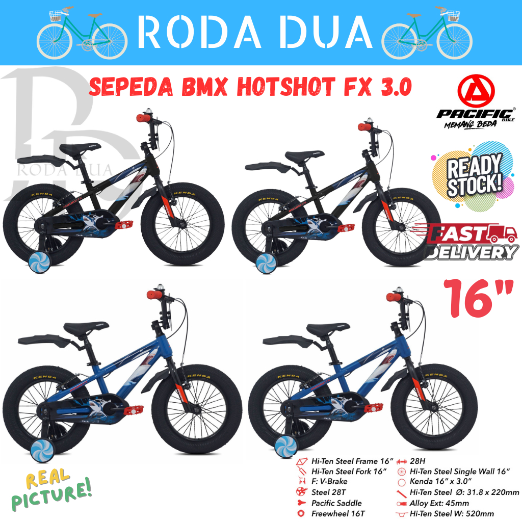 SEPEDA BMX ANAK UKURAN 16" TIPE HOTSHOT BATMAN BAN 3.0 FX