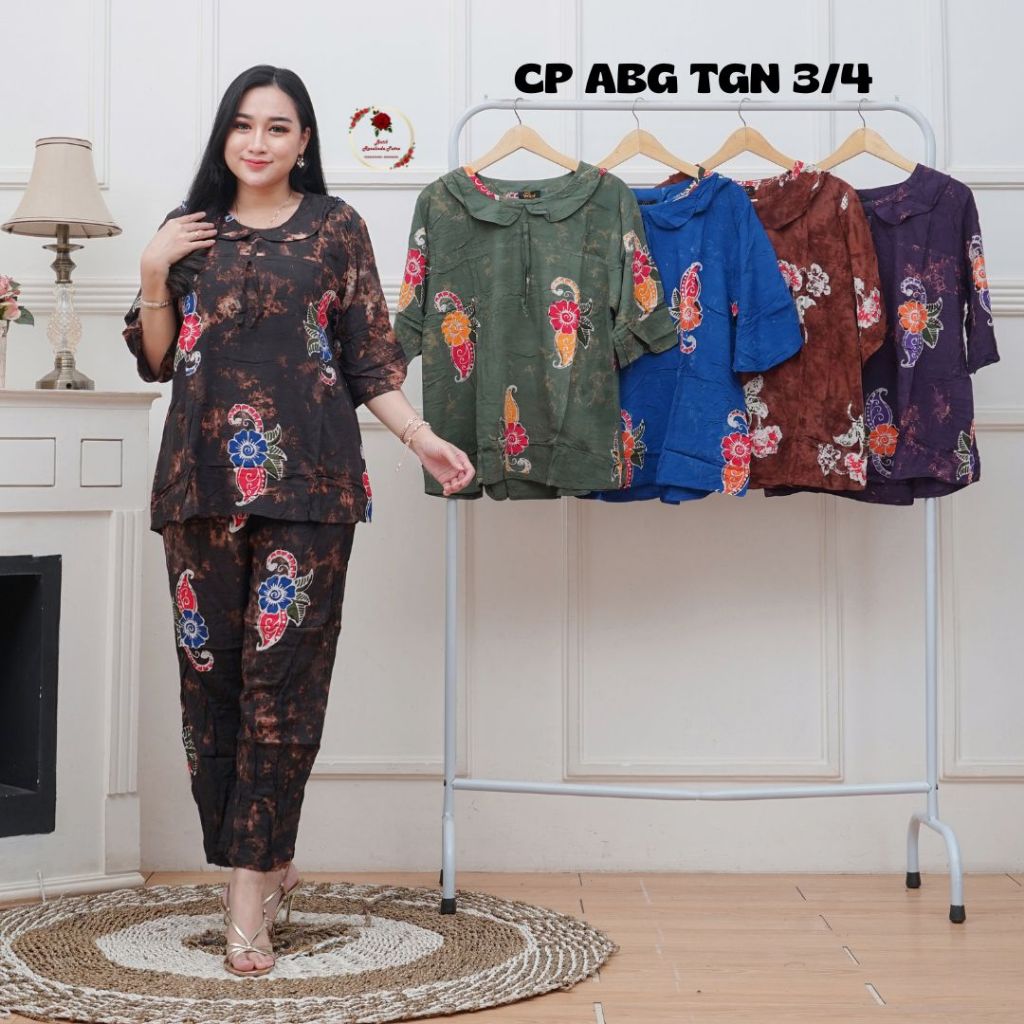 SETELAN ABG BATIK CAP MOTIF SUNAN LD 100 CM