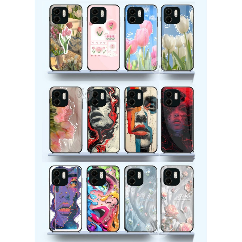 Softcase Glass Infinix Smart 9 case glossy Infinix Smart 9 Case Infinix Smart 9 case Infinix Smart 9