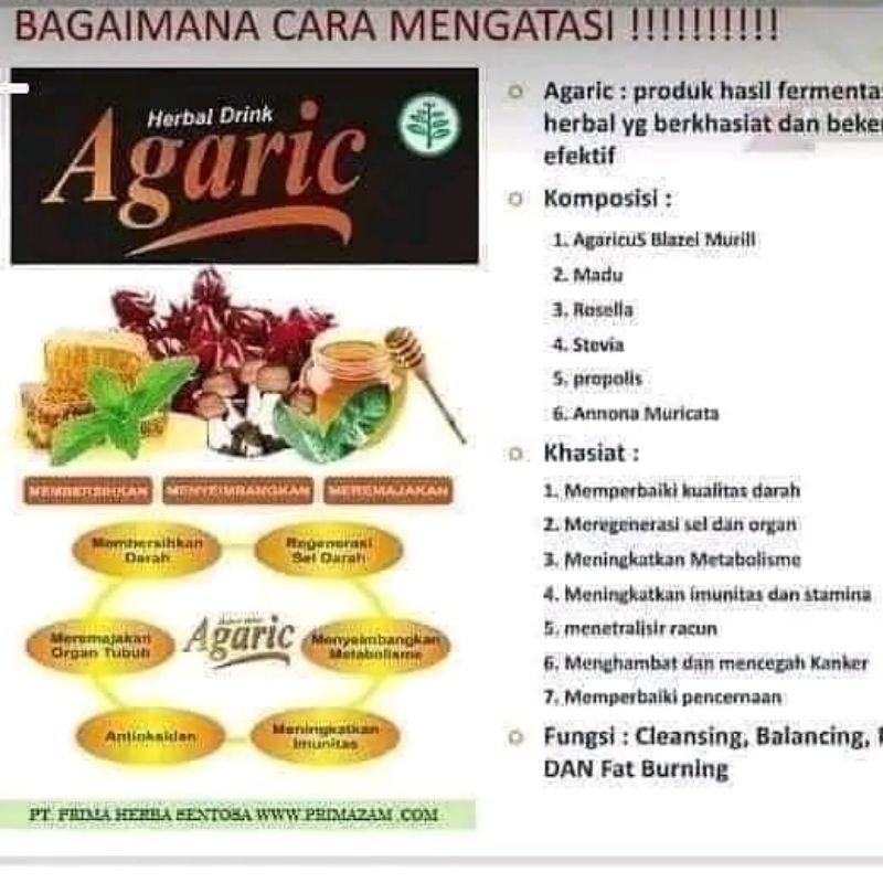 

Agaric herbal drink NASA obat gula darah obat batu ginjal obat ambeien obat herbal ampuh