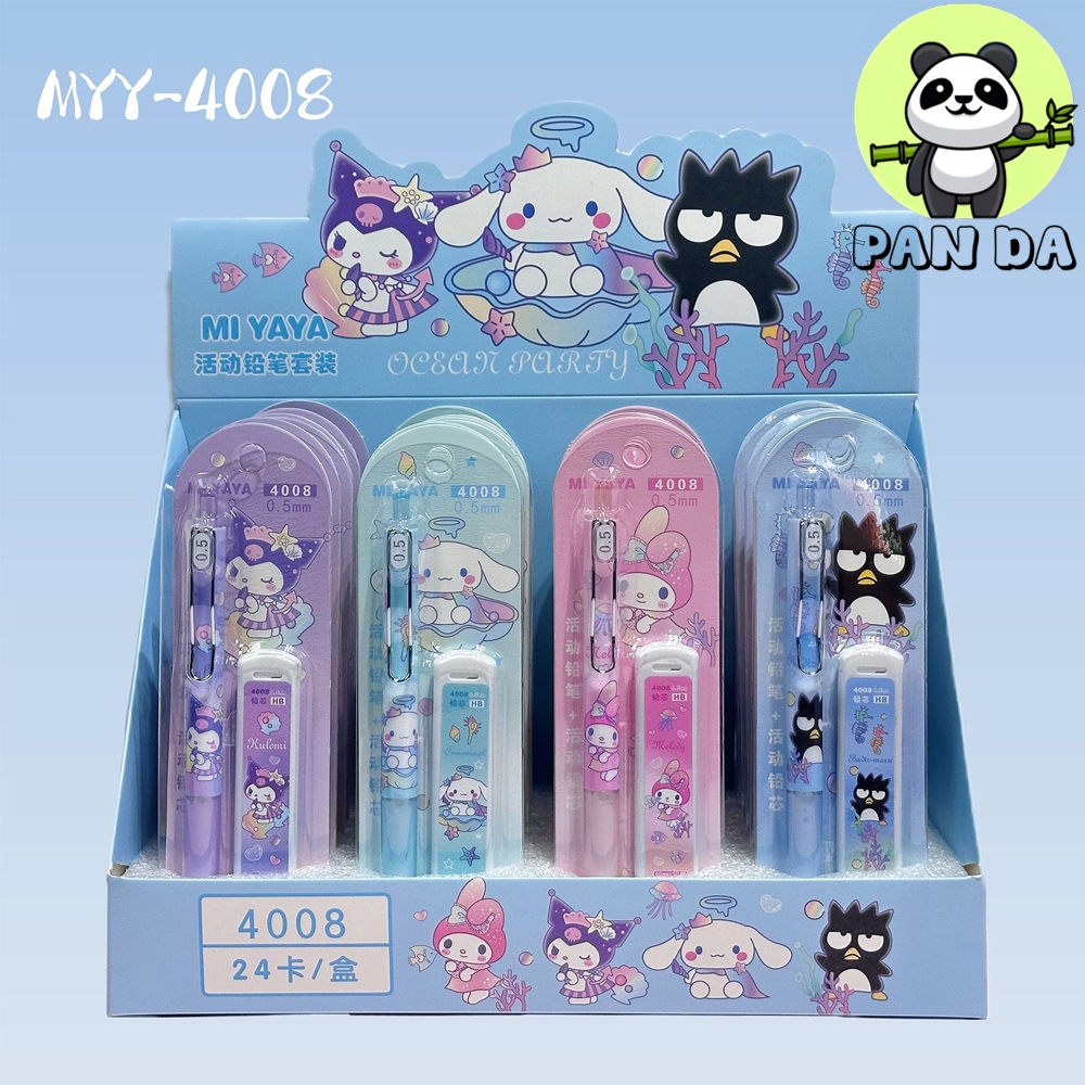 

PENSIL MEKANIK 4006 / 4008 SET ISI 24PCS HB MECHANICAL PENCIL STATIONERY SET SANRIO LUCU ALAT TULIS SOUVERNIR
