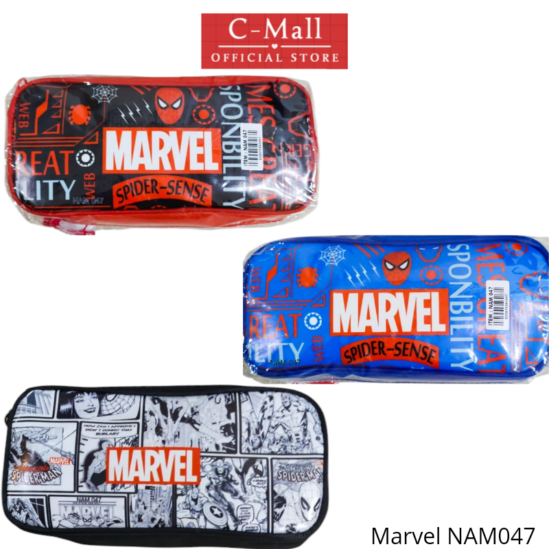 

C-MALL Tempat Pensil anak dengan Karakter marvel Kartun Populer lucu favorit Bahan Tebal