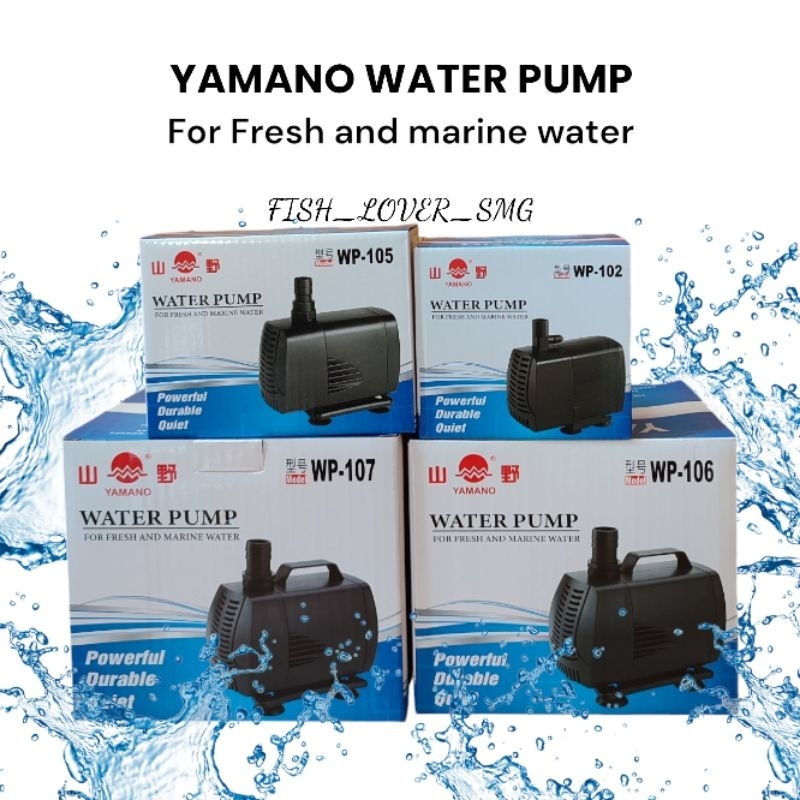 YAMANO WATER PUMP WP105, WP106, WP107