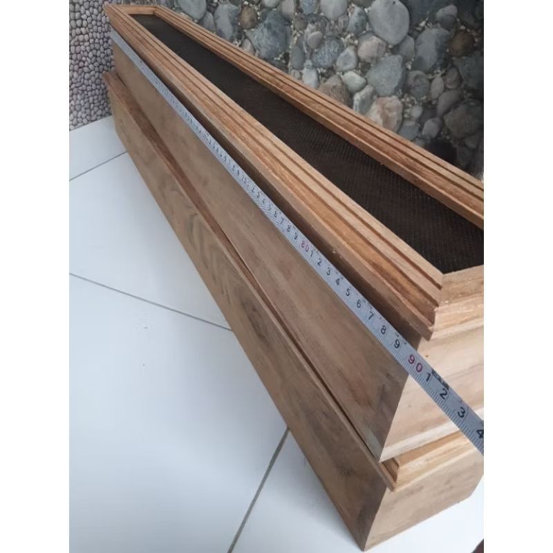 LOSTER KAYU JATI 90x15 + kawat nyamuk