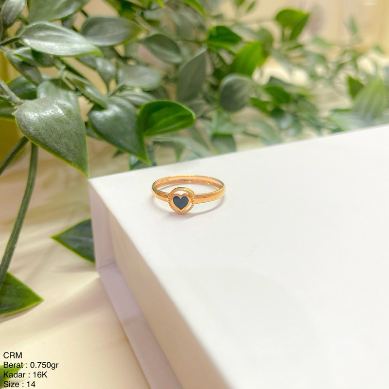 Perhiasan Cincin Emas Black Love HTM 8k/375 & HWT/CRM 16k/700