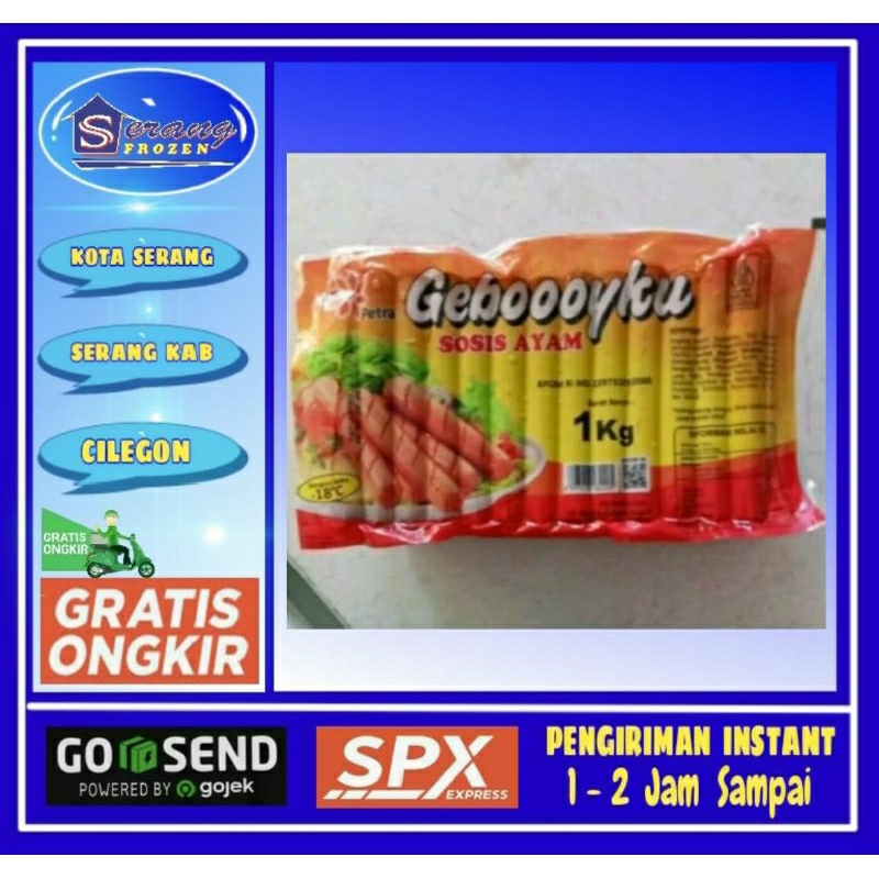 

Sosis Gebooyku 1Kg, Sosis Ayam 1Kg, Serang Frozen