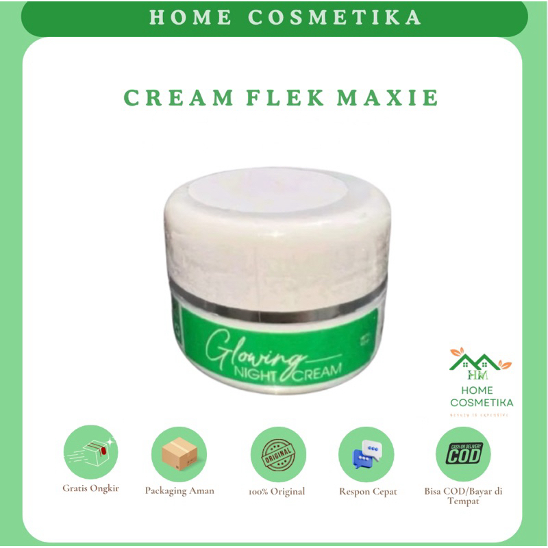 CREAM FLEK MAXIE GLOW |KEMASAN TERBARU| MAXIE GLOW NIGHT CREAM
