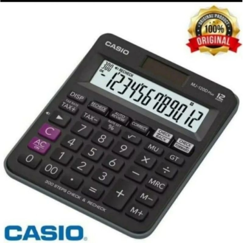

KALKULATOR CHECK & CORRECT CASIO MJ 120D PLUS ORIGINAL CASIO/ KALKULATOR CEK ULANG