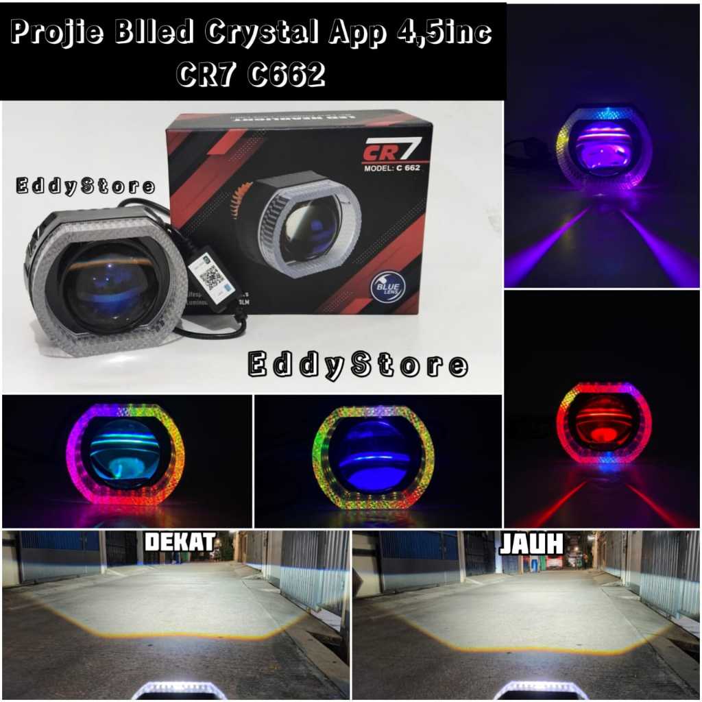 Projie Biled Crystal App 4,5inc Blue Lens CR7 C662