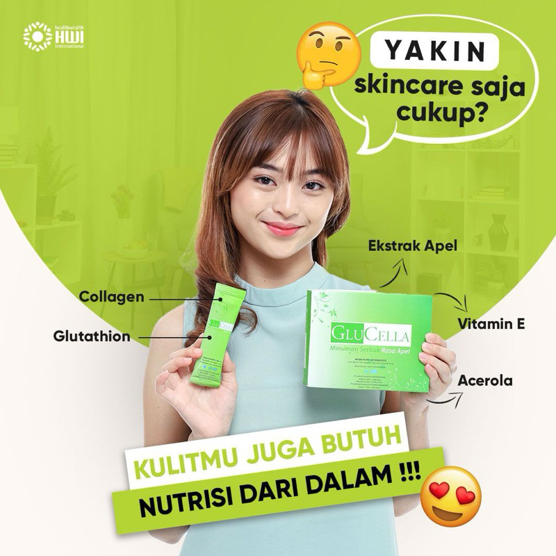 

PROMO 1.1 (BEST SELLER) MINUMAN COLLAGEN GLUTATHION_GLUCELLA Rasa Apel_ 100% original_vitamin colagen _ mencerahkan menghaluskan kulit_glutathion_anti aging