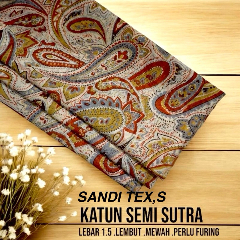 Kain Katun Silky / Kain Motif Batik / Kain Mukena / Kain Meteran