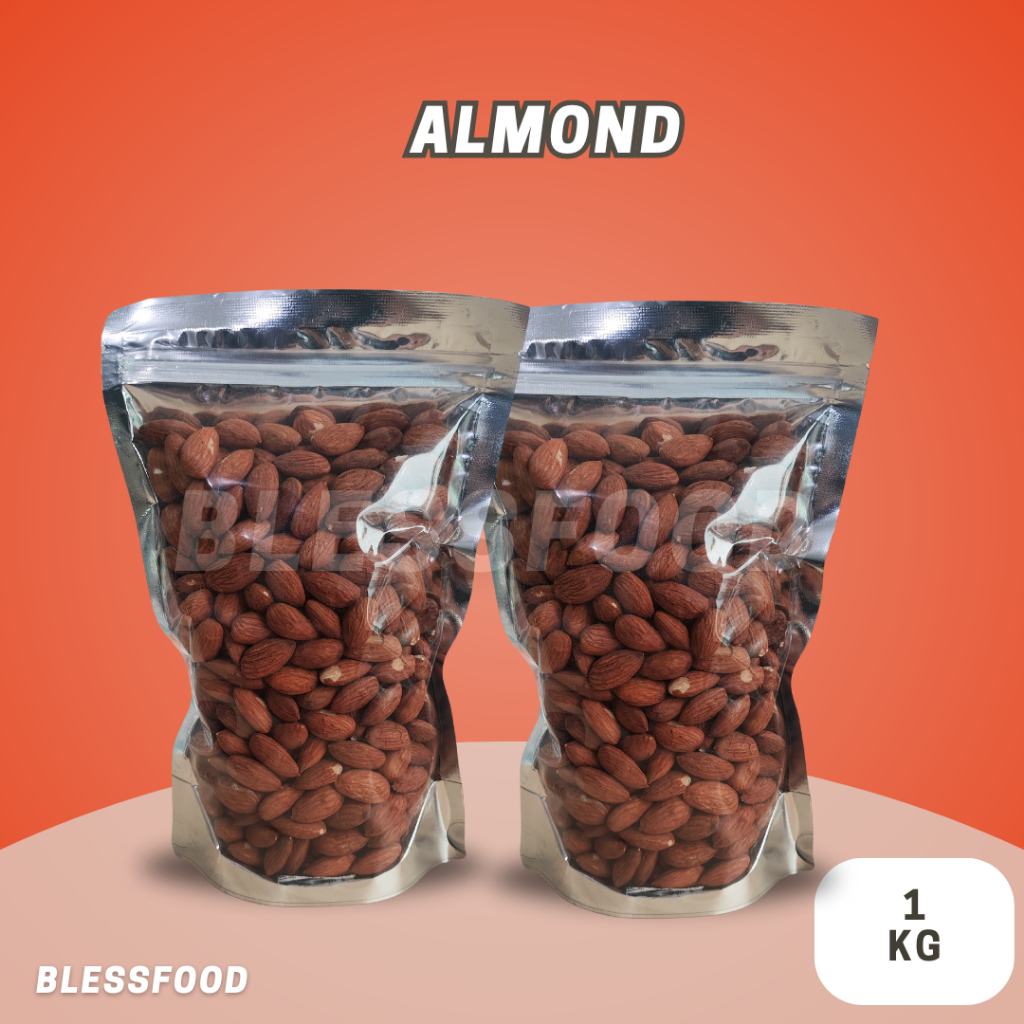 

Almond Mentah 1kg Kacang Almond Mentah 1kg Raw Almond 1kg Natural Utuh
