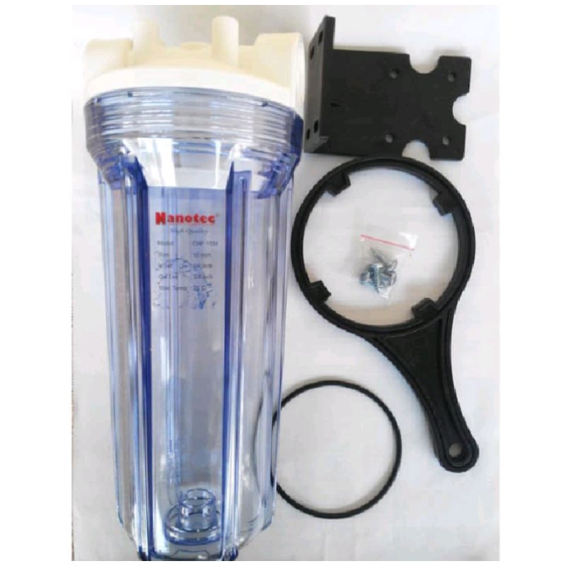 HOUSING FILTER CLEAR 10" NANOTECH