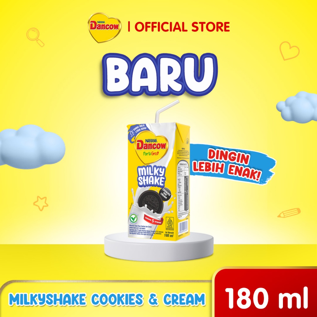 

DANCOW MilkyShake Cookies and Cream UHT 180ml