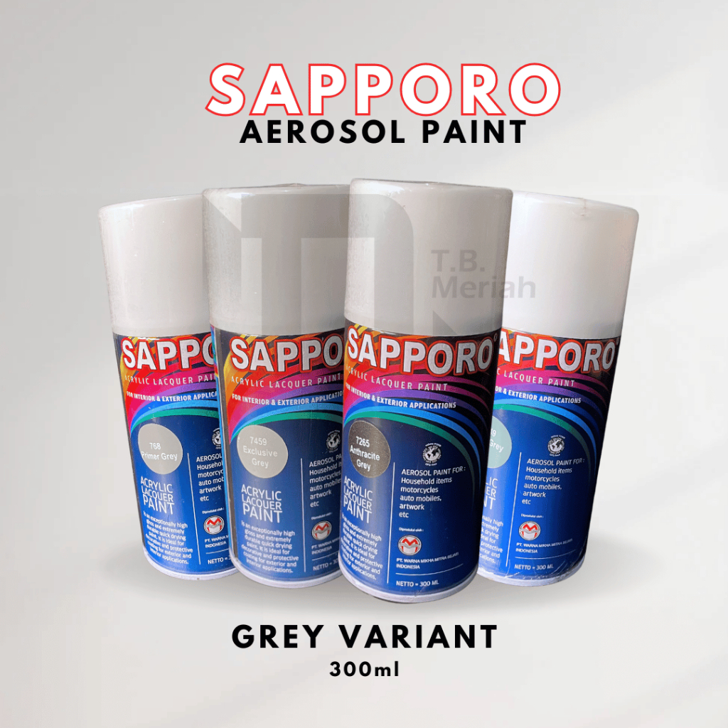 SAPPORO Pilok / Pilox / Pylox / Piloks / Cat Semprot Warna Abu / Grey