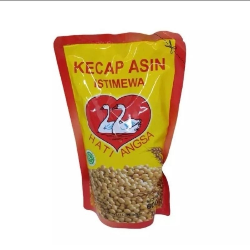 

Kecap Asin Angsa Refill / HATI ANGSA / 600 ml / Pouch