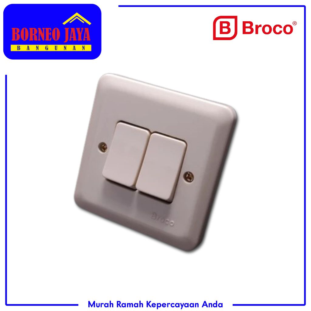 Saklar BROCO / Saklar Ganda BROCO / Saklar Seri BROCO / Saklar Double BROCO NEW GEE DITANAM DITEMPEL