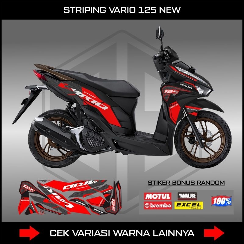 Stiker List Body Motor Vario 125 New Grapis Ori / Sticker Decal Honda Vario 125 New