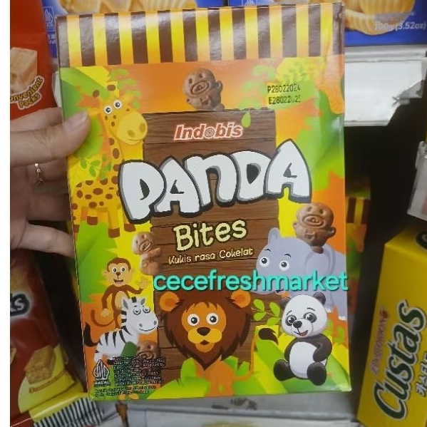 

Jual kukis rasa coklat indobis panda bites pack
