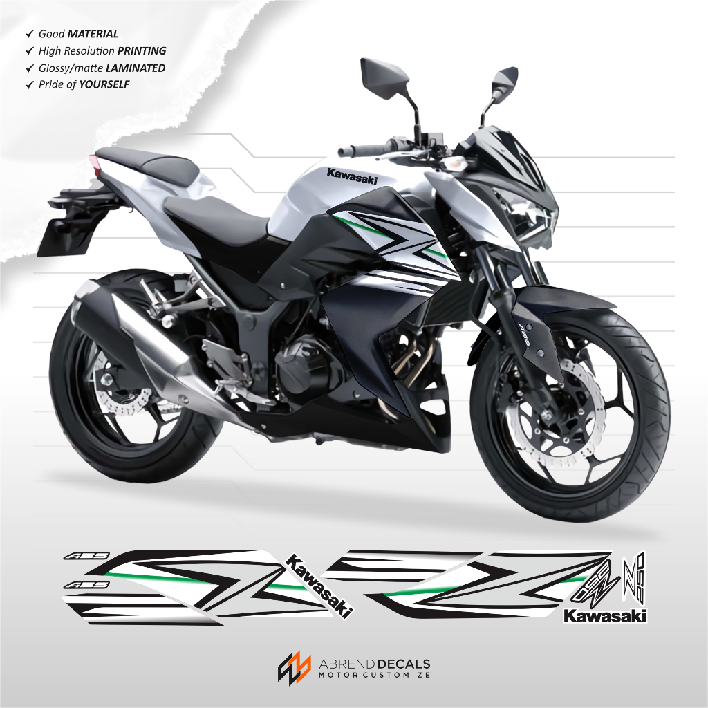 STIKER ORI NINJA Z 250 PRINTING / STRIPING KAWASAKI NINJA Z250 LIST VARIASI DECAL / STIKER Z250