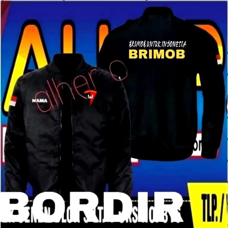 jaket bordir brimob jaket seragam brimob jaket kerja brimob jaket brimob untuk Indonesia jaket bombe