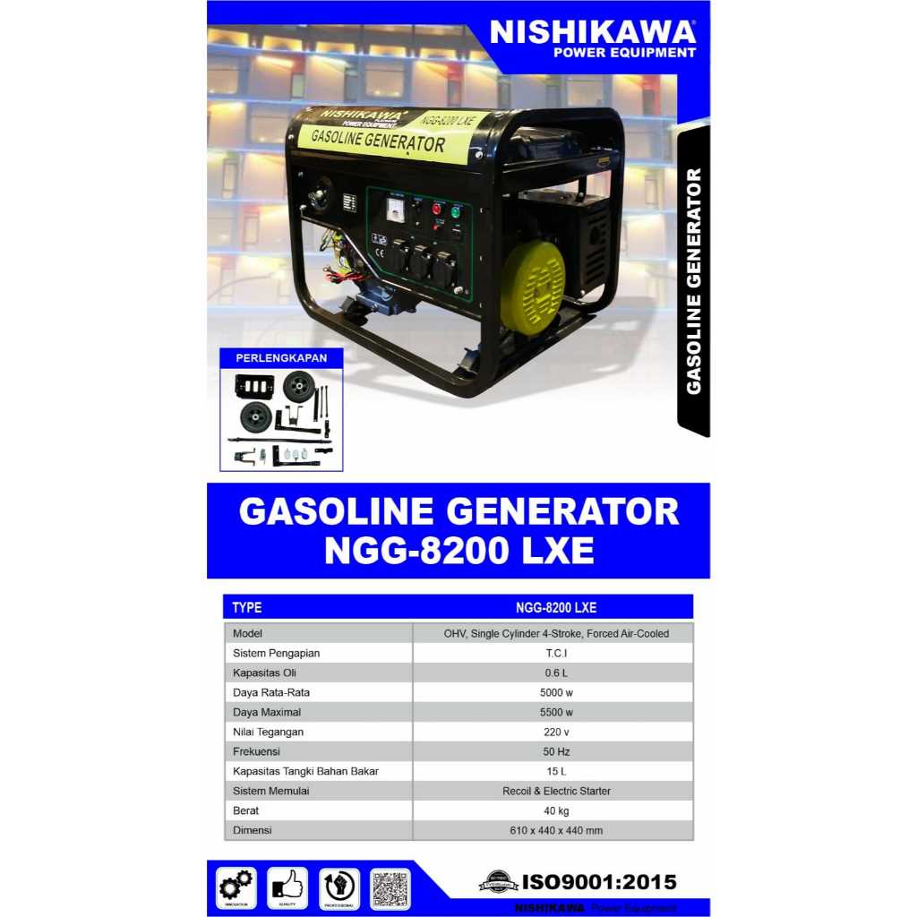 Nishikawa Mesin Genset Gasoline Generator NGG- 8200 LXE