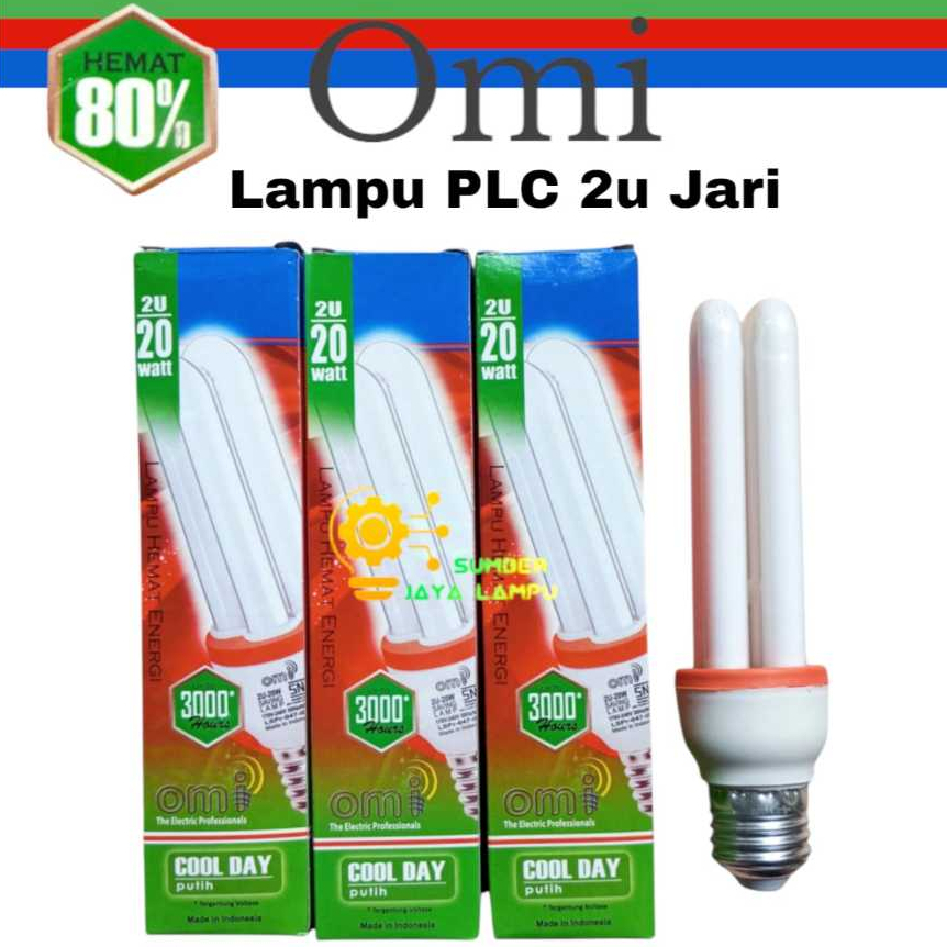 Lampu PLC 2U jari OMI 20w Original murah berkualitas