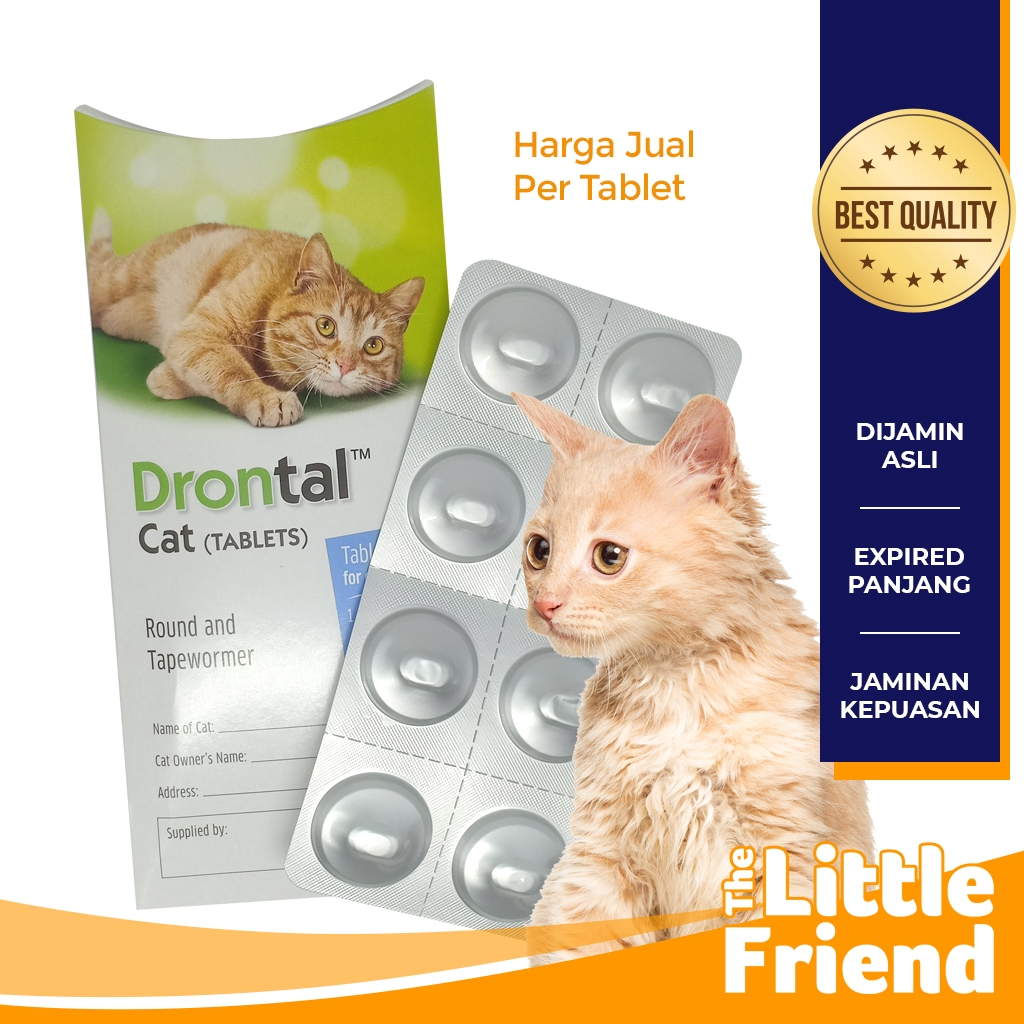 Obat Cacing Kucing Drontal Cat Tablets Asli Original per Tablet