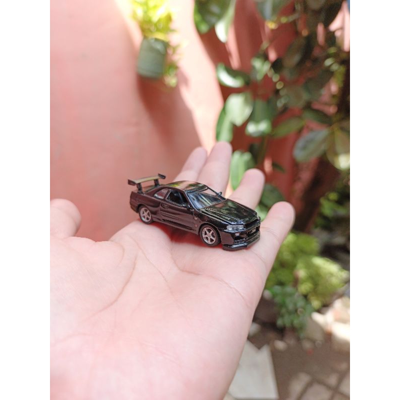 Diecast Targa Taccar NISSAN SKYLINE GT-R R34 BLACK 1/64 Miniscale Loose Rare VHTF