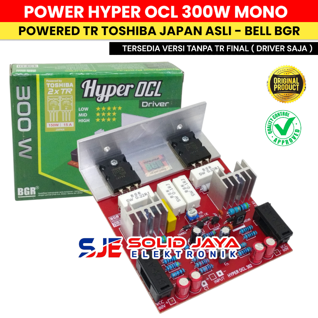 POWER HYPER OCL 300W MONO TR TOSHIBA ASLI 2SA1943 2SC5200 A1943 C5200 300 WATT W DRIVER POWER AMPLI