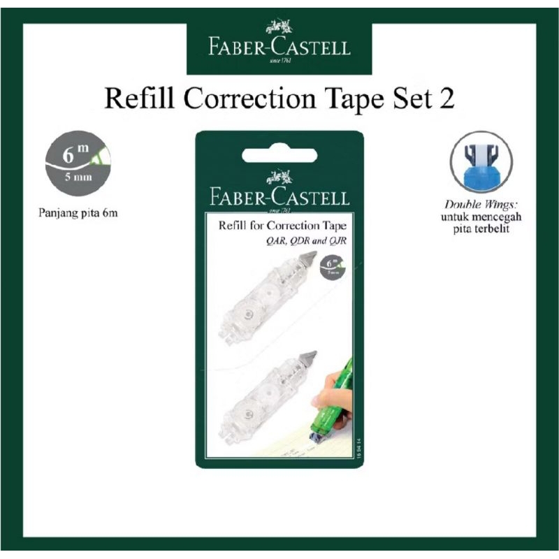 

REFILL TIP X FABER CASTELL / REFILL CORRECTION TAPE FABER CASTELL QAR QDR QJR (SET 1 / SET 2)
