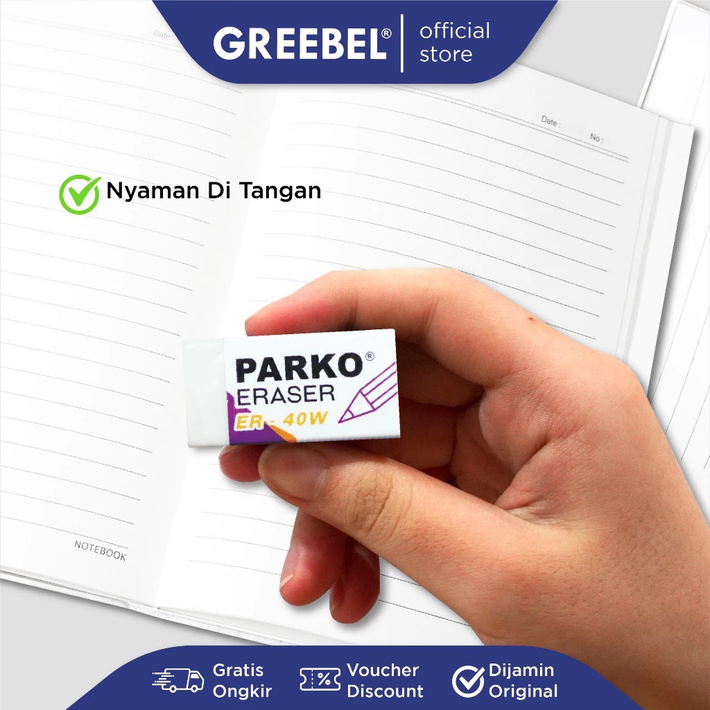 

PARKO Eraser Stip Hapusan ER-40W (PCS) Penghapus Pensil / Alat Tulis Sekolah