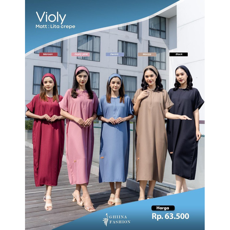 Ghiina Fashion - Dress / Daster / Home Dress / Violy Dress Ghiina Fashion