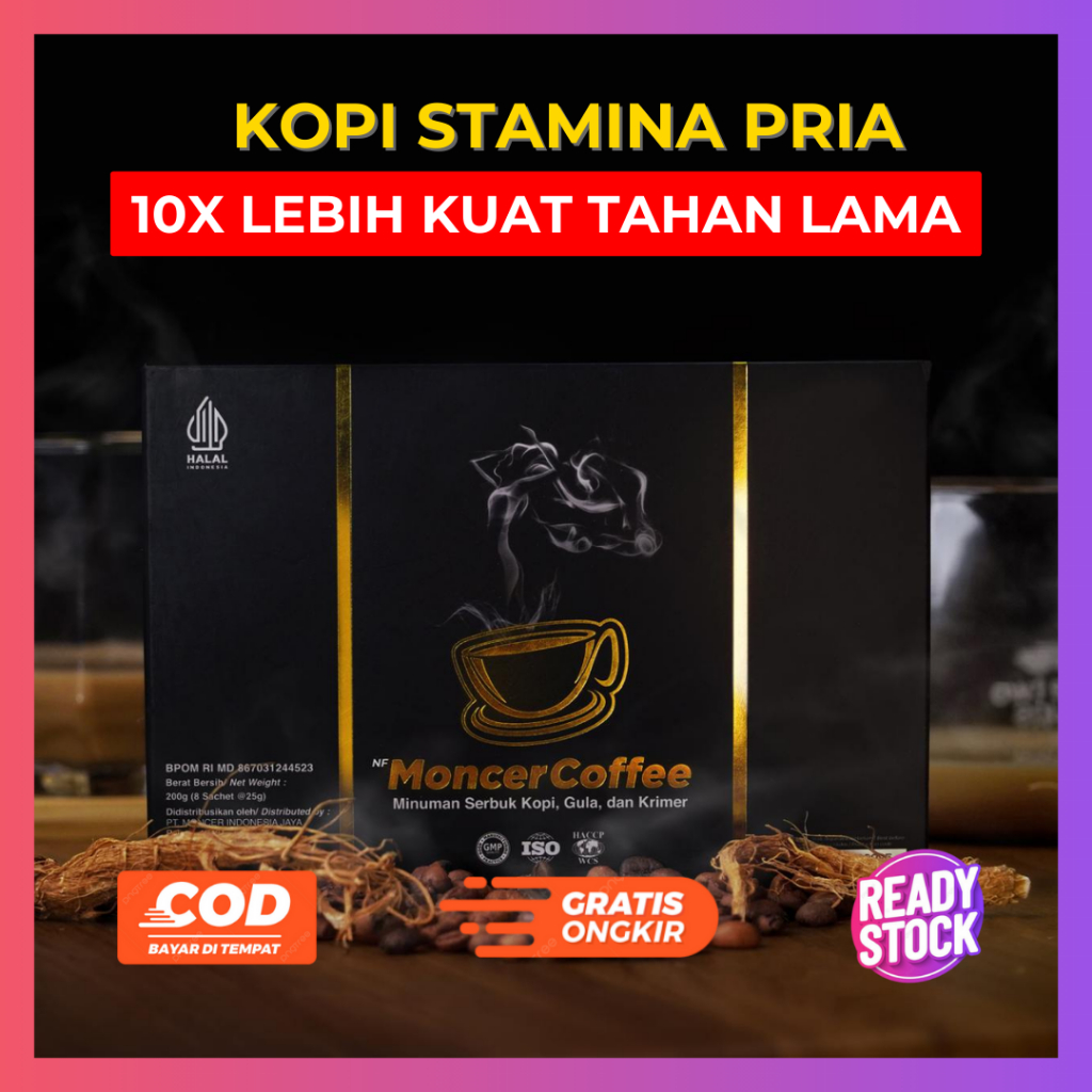 

MOCER COFFEE KOPI ORIGINAL - Obat Kuat Stamina Tahan Lama Pria, Aktif Sepanjang Hari - BPOM HALAL