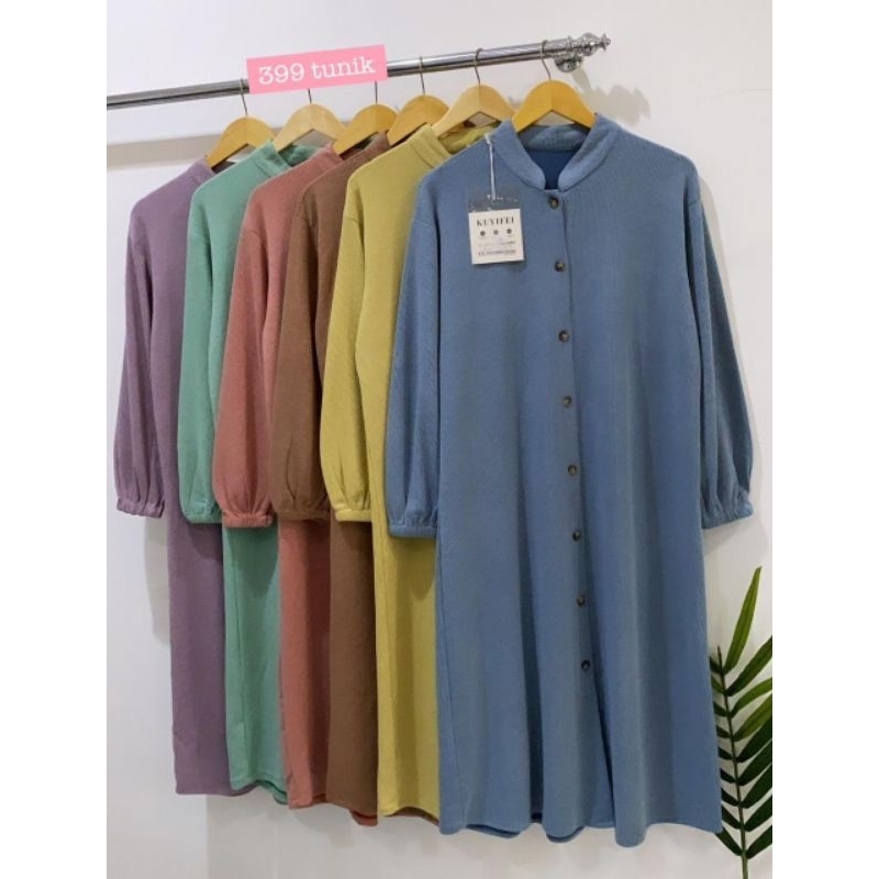 tunik kuyifei/tunik knit/tunik/atasan tunik/tunik busui/kancing