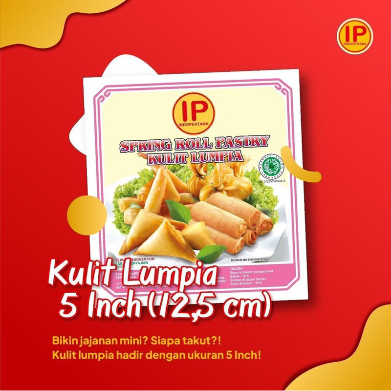 

Kulit Lumpia IP (Indopertama) 12.5cmx12.5cm 50Lembar/5inch