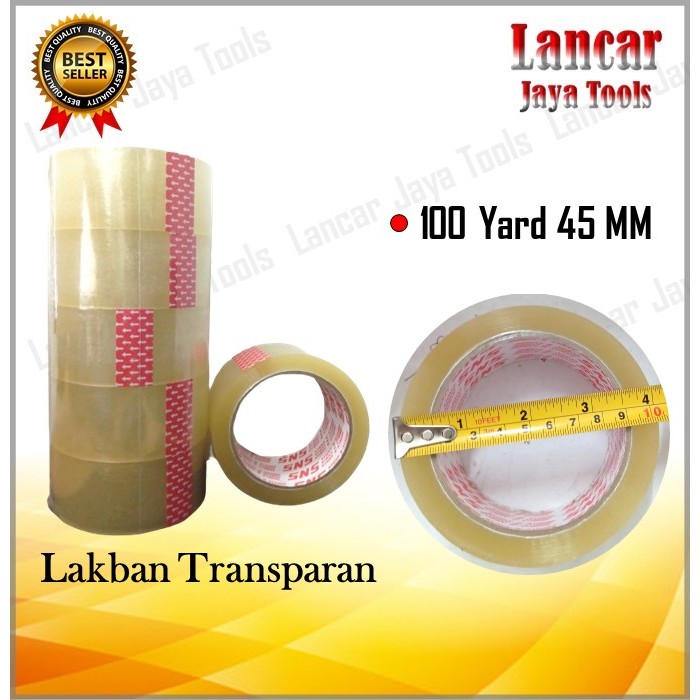 

Solasi Bening Kuat Lengket Murah Plakban Isolasi Transparan Lakban Bening Cokelat 2 inch x 100 yard