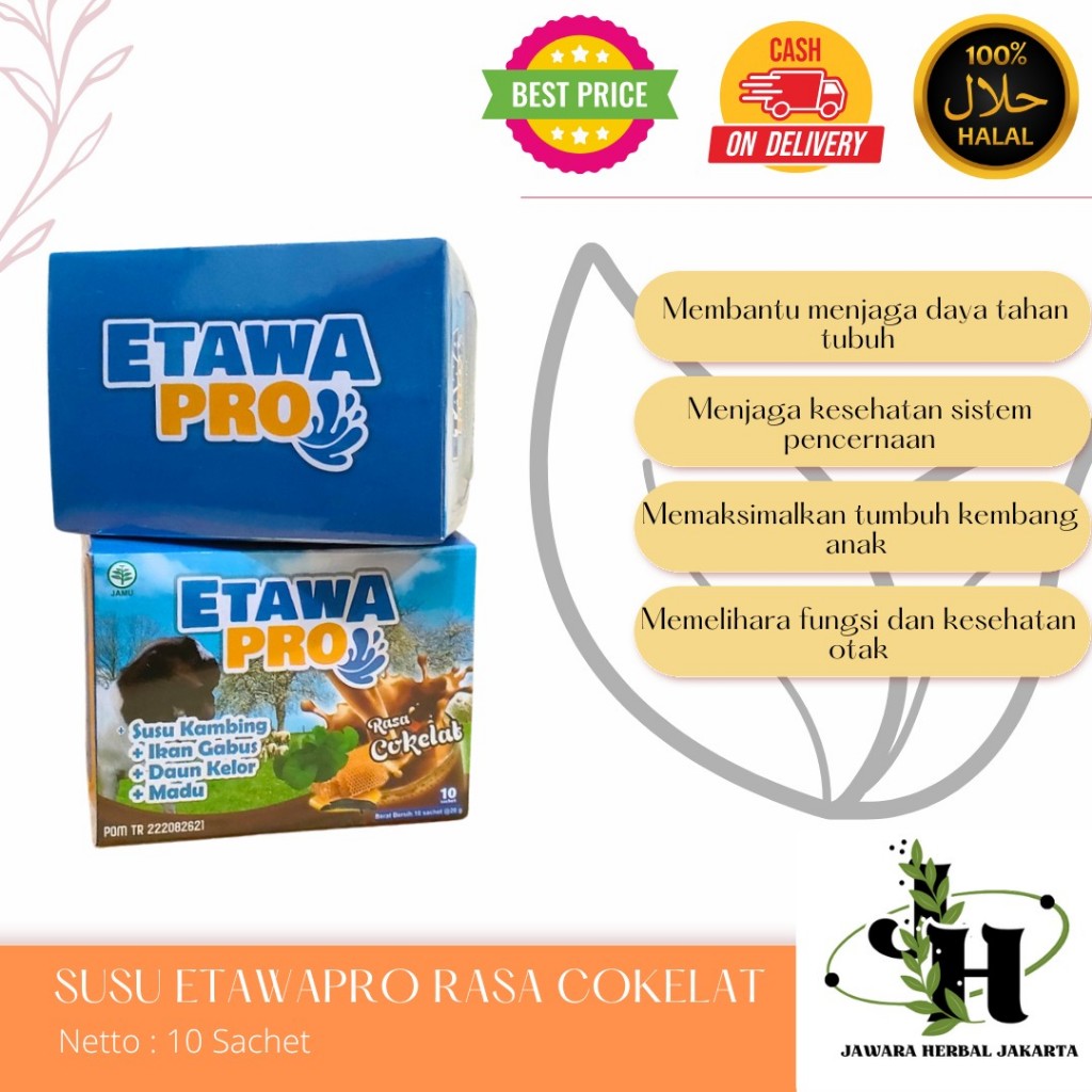 

Susu Kambing Etawa Bubuk Etawa Pro EtawaPro Rasa Cokelat 200gr