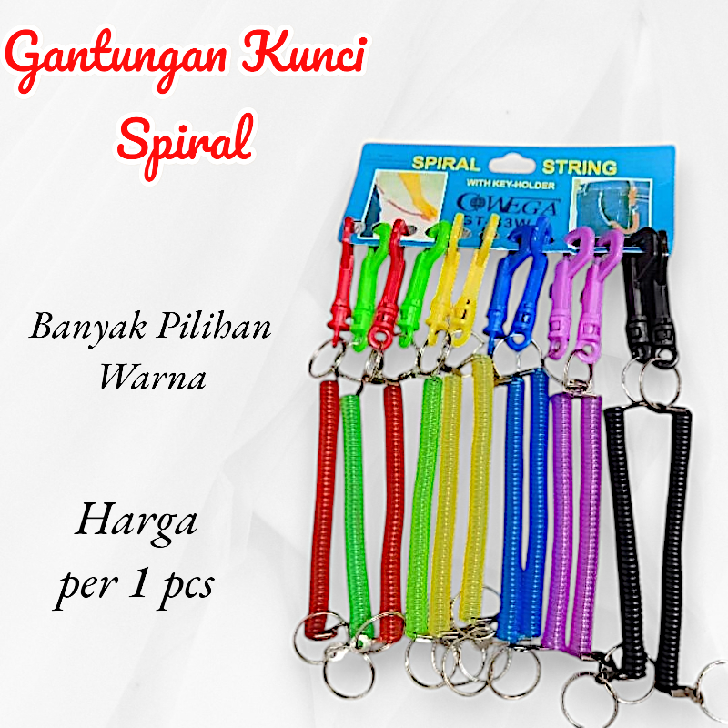 Gantungan Spiral | Gantungan Kunci Motor Tali Spiral Karet atau Per Elastis
